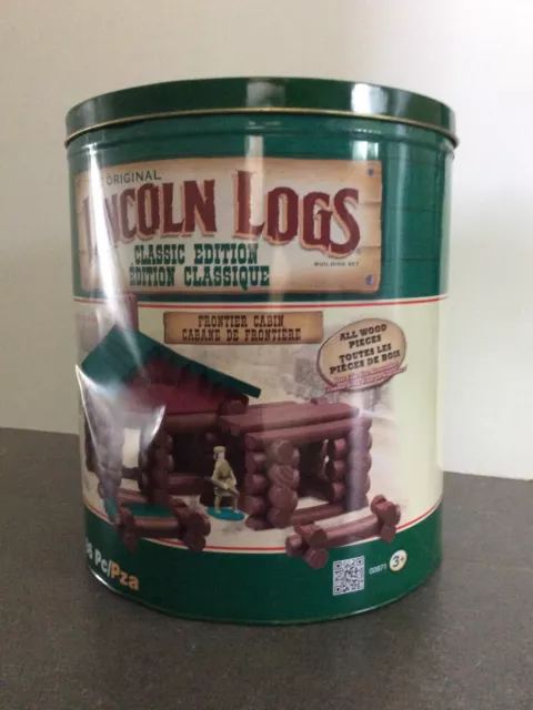 The Original Lincoln Logs Classic Edition Tin 86 Pieces Frontier Cabin