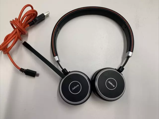 Jabra Evolve 65 Stereo Wireless Headset MS Teams Bluetooth Black Headphones Mic