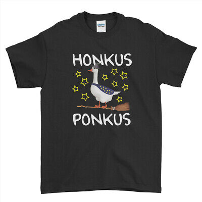 Honkus ponkus T-shirt divertente di Halloween Strega GOOSE DUCK Uomo Donna Bambini
