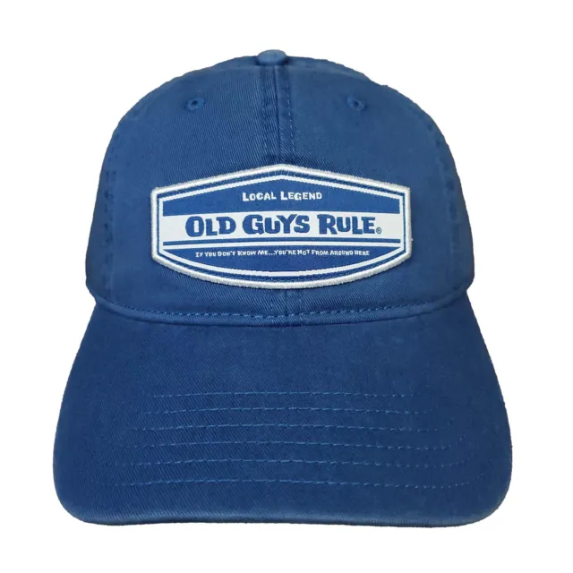 Old Guys Rule Local Legend Dad Hat 3D Patch Blue Adjustable Cap New