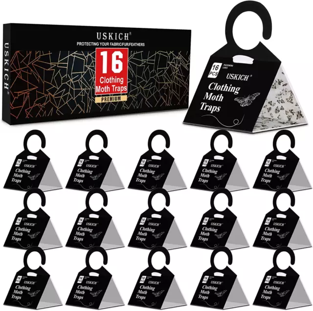 Clothes Moth Traps with Strength Pheromones |Sticky Glue Trap for Closets and Ca