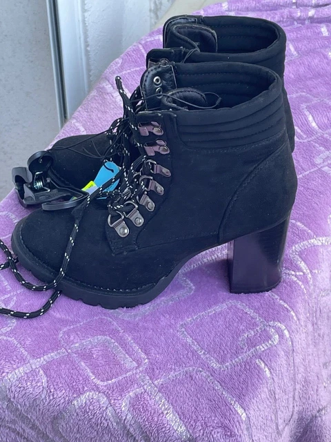 bottine noire, femme, neuve, ardene, taille 6 soit 36, livraison offerte