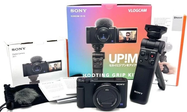 SONY VLOGCAM ZV-1 Shooting Grip Kit Excellent Condition Complete