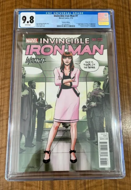 Invincible Iron Man #7, CGC 9.8, Women of Power Variant, 1st Riri Williams 2016