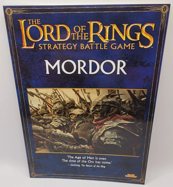 THE LORD OF The Rings Strategy Battle Game Mordor Paperback Book Games ...
