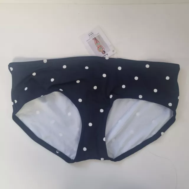Boden Womens Bikini Bottoms - Black, White Polka Dots, Size 16 UK