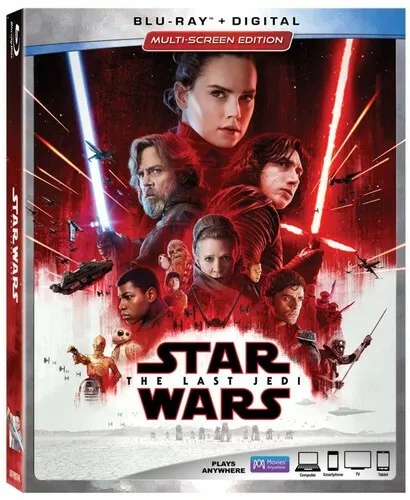 Star Wars: Episode VIII: The Last Jedi (Blu-ray, 2017) DISC AND ARTWORK. NO CASE