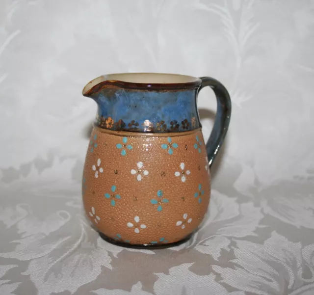 Beautiful Antique Royal Doulton 8489 Hand Painted Glazed & Gilded Jug