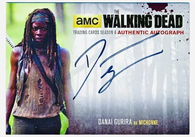 The Walking Dead Season 4 Danai Gurira As Michonne Autograph Card #DG2 Gold /25!