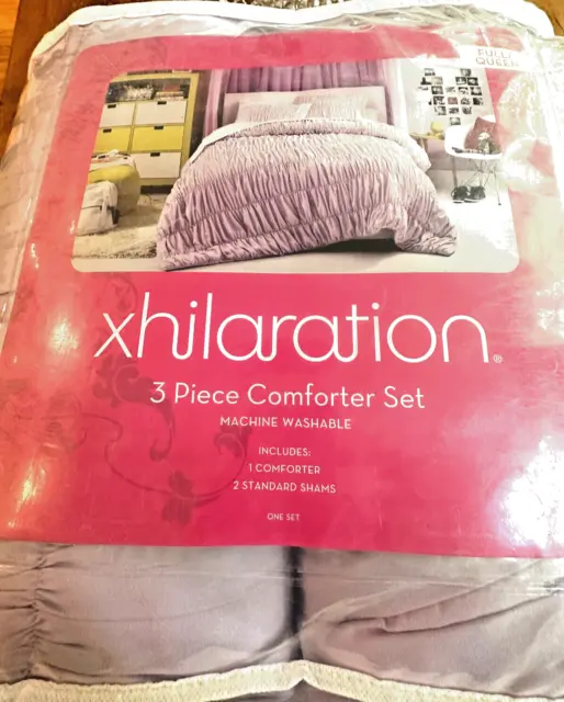 3 PC Xhilaration Queen/Full Comforter Lavender  2 Shams NIP