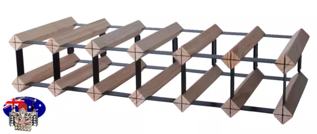 12 OR 7 Bottle Timber Wine Rack - NATURAL PINE - Free Delivery Australia Wide