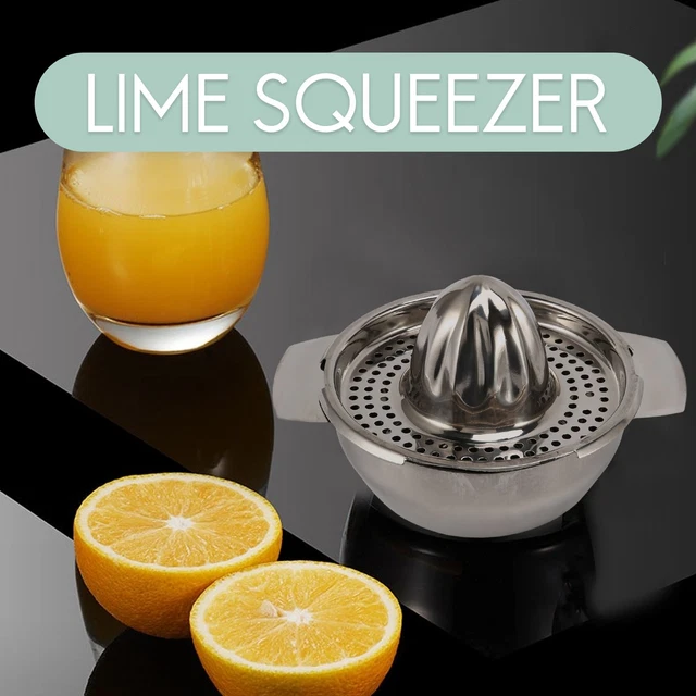 4X(STAINLESS STEEL JUICE Reamer Glass Manual Juicer Orange Lemon