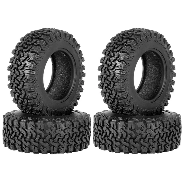 4 STÜCKE 90Mm 1,9 Gummireifen Radreifen für 1/10 RC Crawler Auto TRX4 D90 AxF1L1
