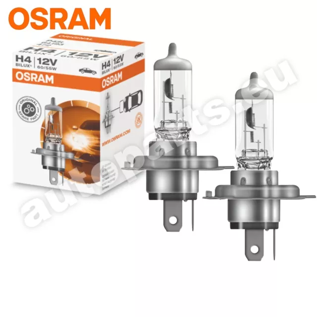 Paire Lampes Osram H4 Classic Remplacement Compatible VW Beetle à Partir De 2011 2