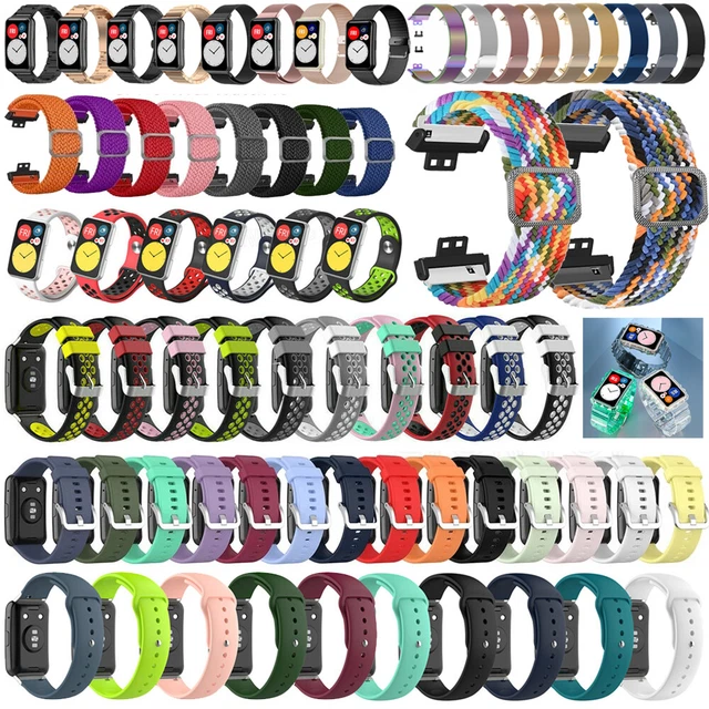 Nylon Silikon Edelstahl Leder Ersatzband Armband Für Huawei Watch Fit Smartwatch