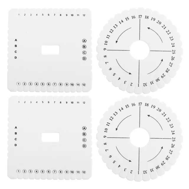 4 piezas placa de tejido de disco cuadrada Kumihimo tabla de trenzar para estudiantes Eva