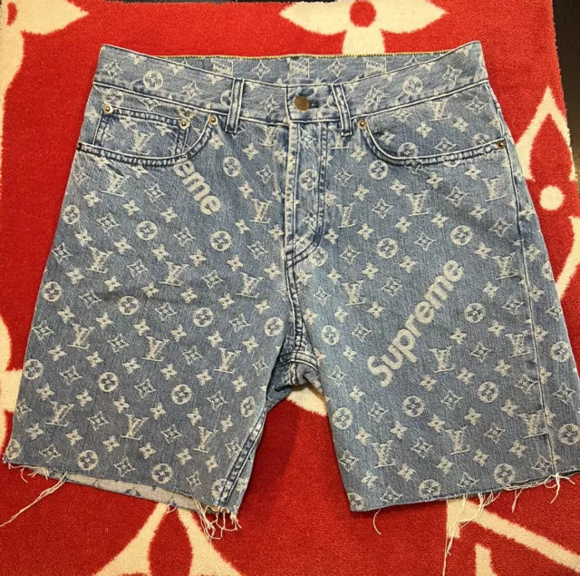 Louis Vuitton X Supreme Jacquard Denim 5-Pocket Jeans Size 31 Available For  Immediate Sale At Sotheby's