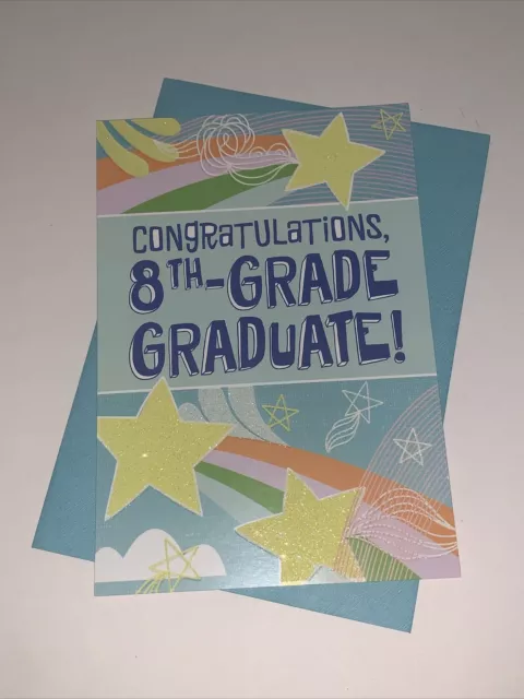 Hallmark 8th Grade Graduation Card: Congrats Sky Is The Limit Go Far Bright Star