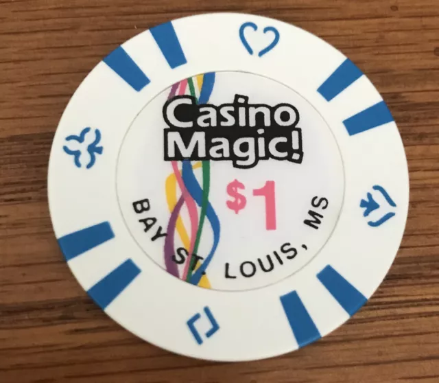 $1 Mississippi 1St Edt Casino Magic Casino Chip Bay St. Louis Bj Mold