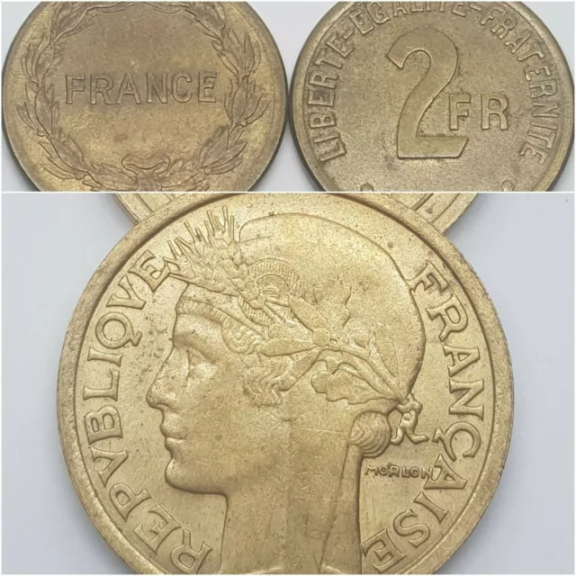 2 Francs 1920-1944 Chambre de Commerce Morlon Bazor France Libre