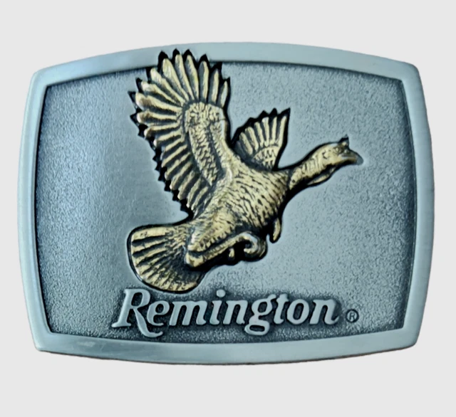 Vintage Remington Arms Co. Sid Bell Flying Turkey 1989 Belt Buckle Made in USA Vintage Remington Arms Co. Sid Bell Flying Turkey 1989 Belt Buckle Made in USA
