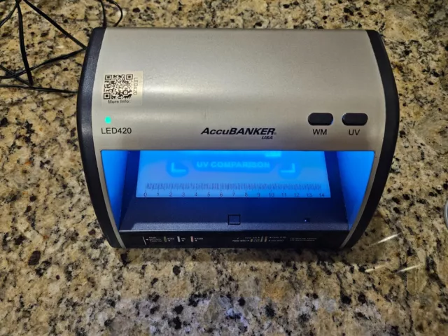 AccuBANKER Cash & Card Counterfeit Bill Detector, Money Checker  LED UV  LED420