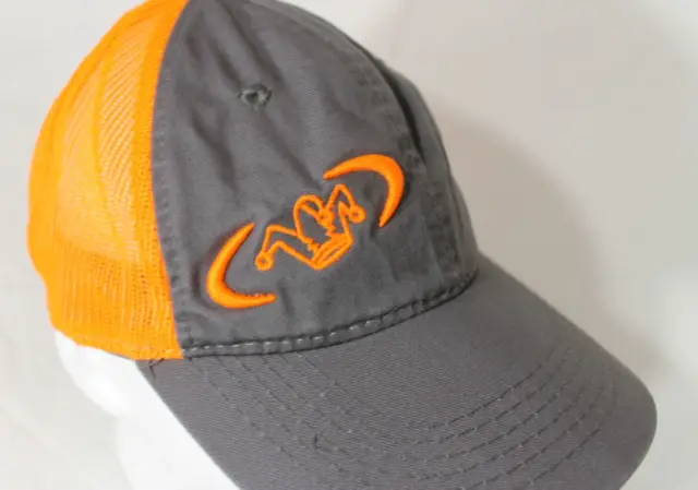 OC Platinum Series Gray Orange Jester Baseball Hat Mesh Cap Embroidered Adjust