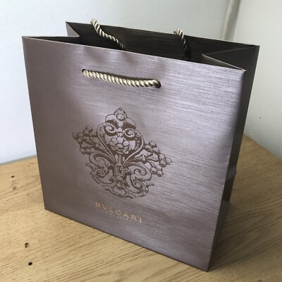 CONDIZIONI ECCELLENTI BULGARI ROMA Genuine Paper Carrier Borsa Regalo L33/D26/12 
