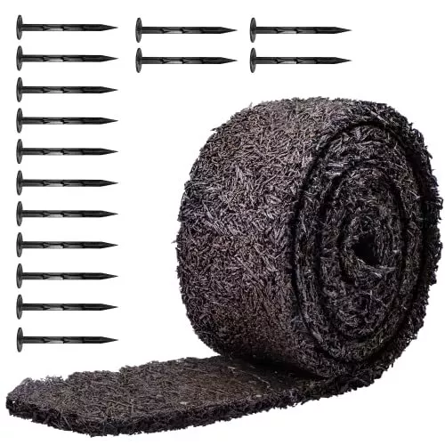 RUBBER MULCH FOR Landscaping Sustainable Garden Edging Border Mat with ...