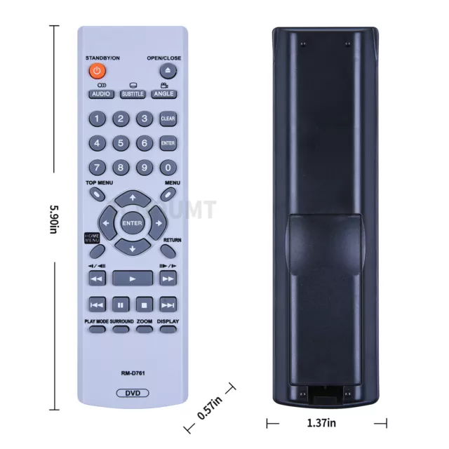 RM-D761 Remote Control For Pioneer DVD Player DV-300 DV-310V DV-393 DV-400V