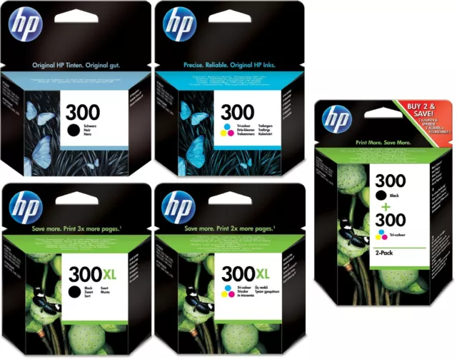 Choice Of Genuine Hp300 / Hp300Xl | Black / Tri-Colour Ink Cartridges In Lot