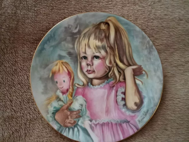 VINTAGE 1976 CH Field Haviland Limoges France. "Pinky and the Baby" Decor Plate