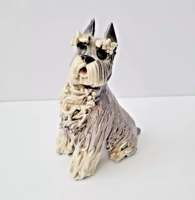 Spaghetti Schnauzer Ceramic by Kathy Wise Originals 368 Grey and White Terrier