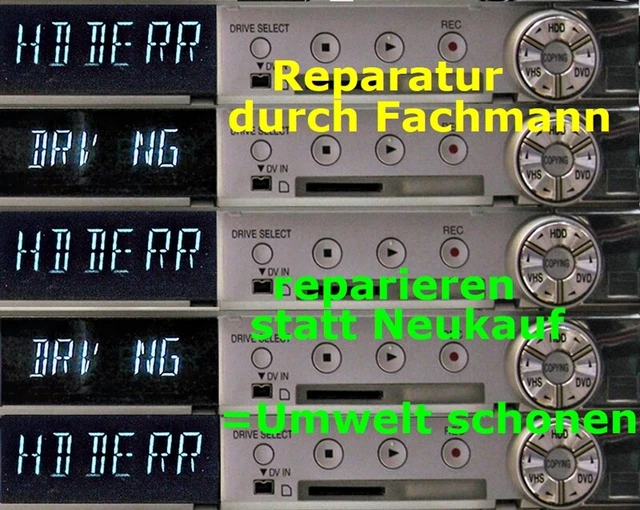 REPARATUR "HDD ERROR" "HDD NG" bei PANASONIC DMR-EX95V * DMR-EX98V * DMR-EX99V