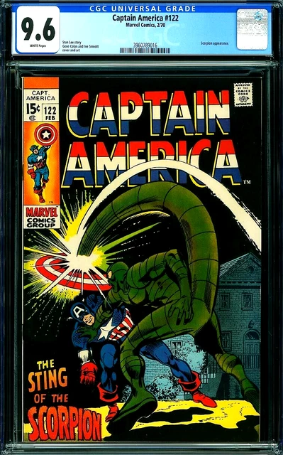 CAPTAIN AMERICA 122 CGC 9.6 WP SCORPION New Case MARVEL COMICS Bronze Age 1970
