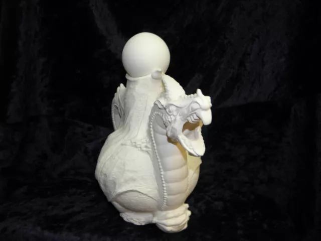 Ceramic Bisque Ready to Paint Dragon Teapot and stopper 2