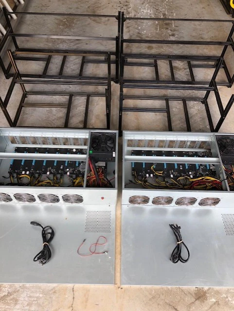 BTCS37 GPU mining rigs + mining motherboards + PSU + Veddah frames