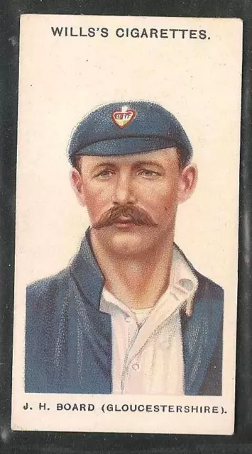 Wills, CRICKETERS (WILLS'S), J Board, Gloucestershire CCC, No.14, VG, 1908