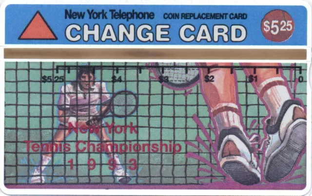 NYNEX New York Telephone Change Card, NY Tennis Championship $ 5,25, ungebraucht