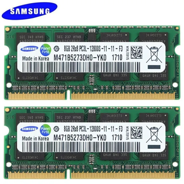SAMSUNG 8GB DDR3L 1600MHz 204-Pin Sodimm memory LAPTOP RAM PC3L-12800 LOT DDR3L