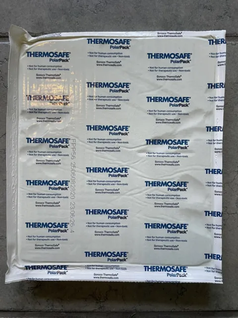 ThermoSafe Foam Ice Pack Polar Pack 9 x 11 x 1 Brick - Reusable Refrigerants New