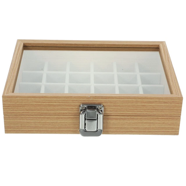 Boîte En Bois à 24 Compartiments Pour Bijoux - Organisateur Rangement Et Vitrine