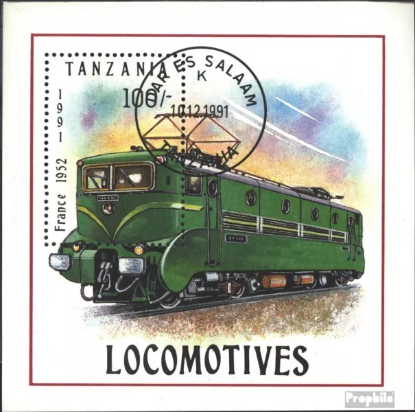 Tanzania Blocco 165 (completa Edizione) usato 1991 Locomotive e Automotrice