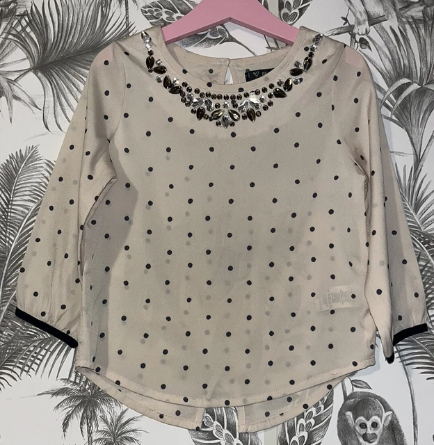Girls Age 5-6 Years - Next Long Sleeved Sheer Top