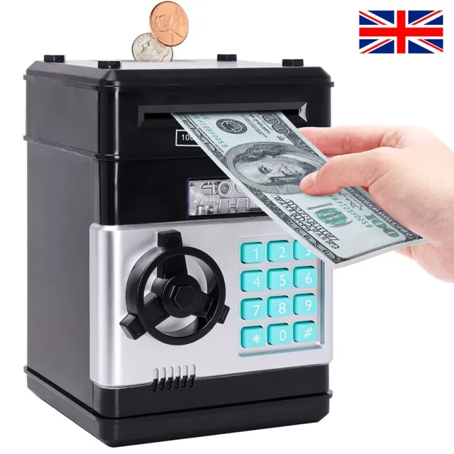Piggy Bank Safe Money Box Bank Electronic Password Lock ATM Cash Coin Kids Gift