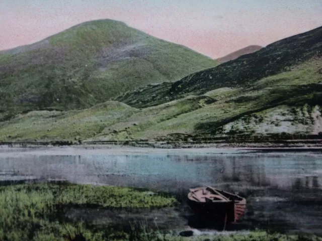 Ben More from Loch Dochart Vintage Scottish Postcard 2