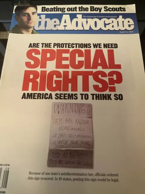 The Advocate Magazine Gay News Mag April 1998, Oct 1999 & Mar 1997 Very RARE