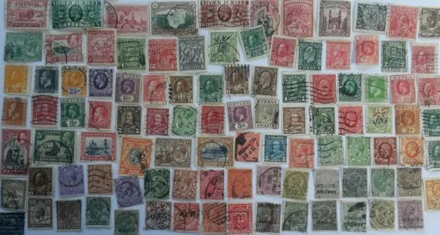 British Empire George V Stamps Collection - 100 to 1000 Different Stamps