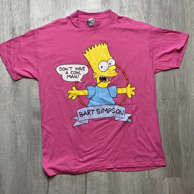 VINTAGE 1990 BART Simpson Don't Have a Cow TShirt Size XXXL Single