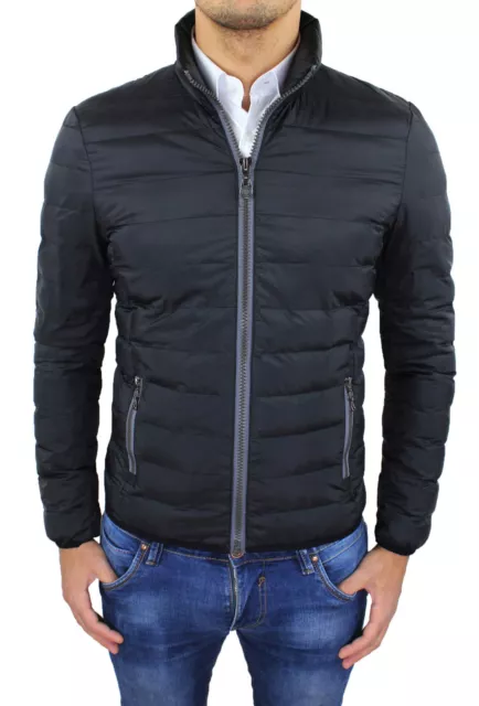 Doudoune Homme Trade Hivernal Noir Casual Veste Blouson D'Aviateur